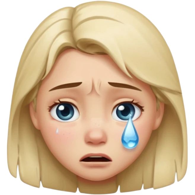  frozen distraught iOS emoji generic round crying girl emoji