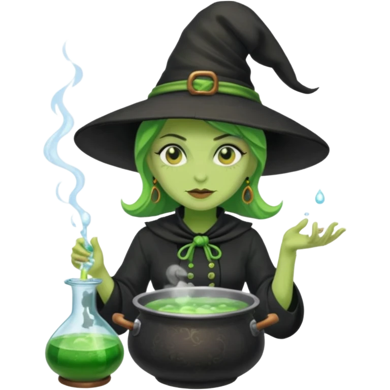 green witch cooking potion emoji