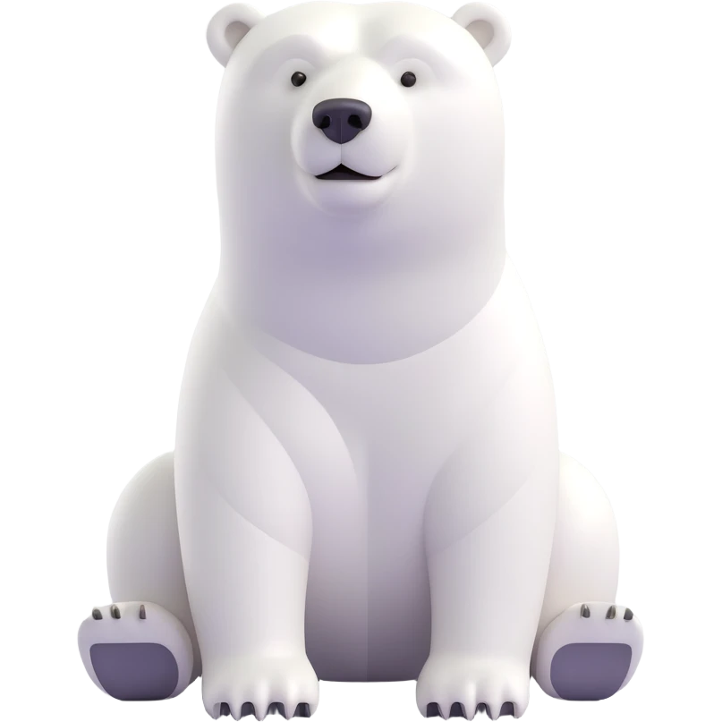 freaky polar bear emoji