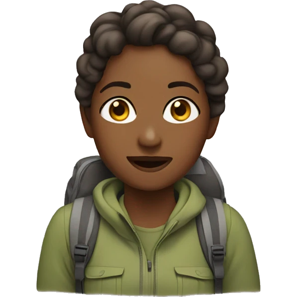 Girl on a hike  emoji