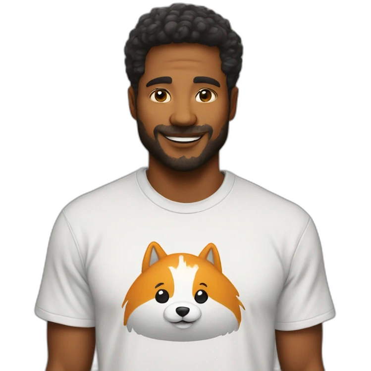 Amixem wearing a spacefox shirt emoji