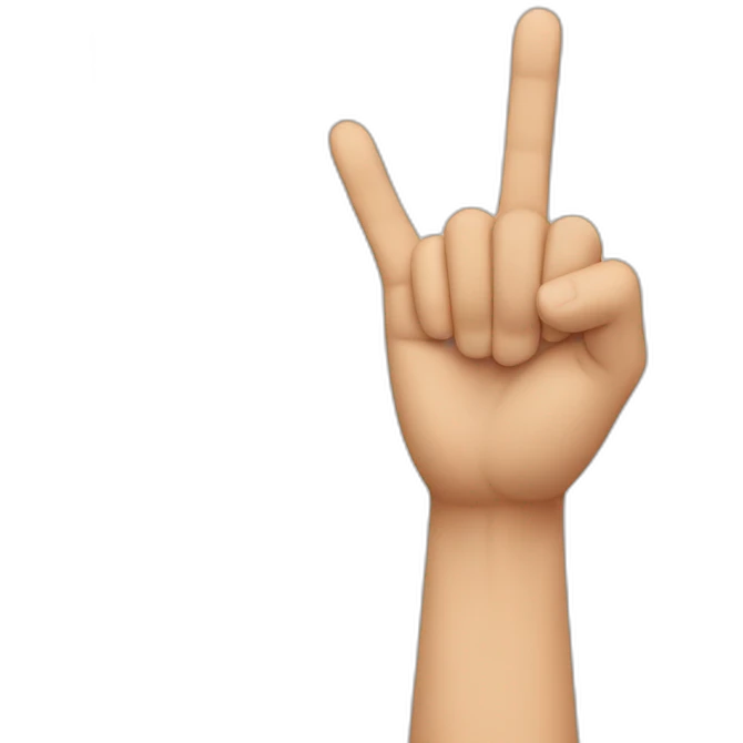 hand up korean man emoji