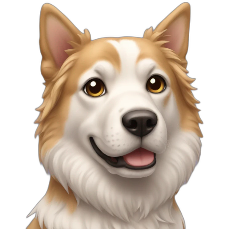 Chien sur un chat emoji