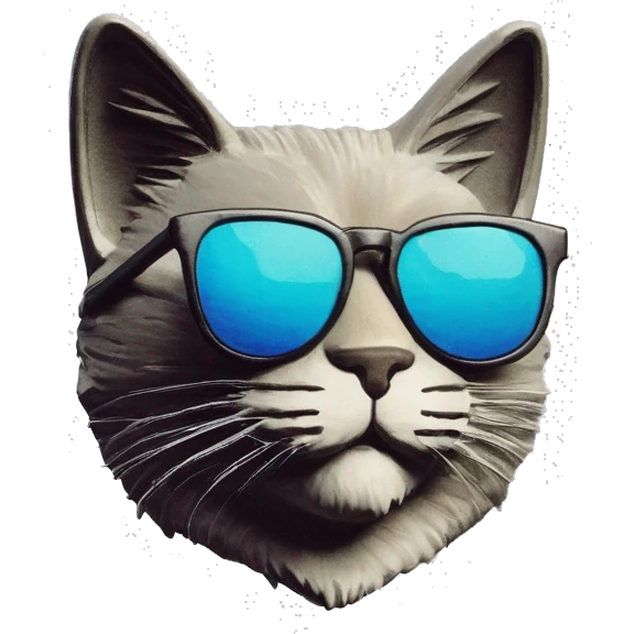 Cat with sunglasses emoji
