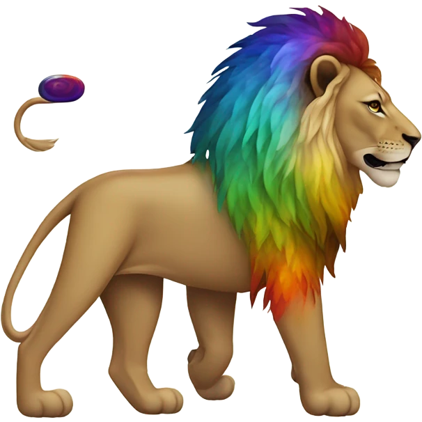 Lion with chakras emoji
