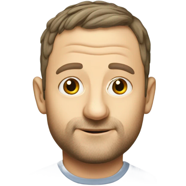 Tim Robinson with half a tupee emoji