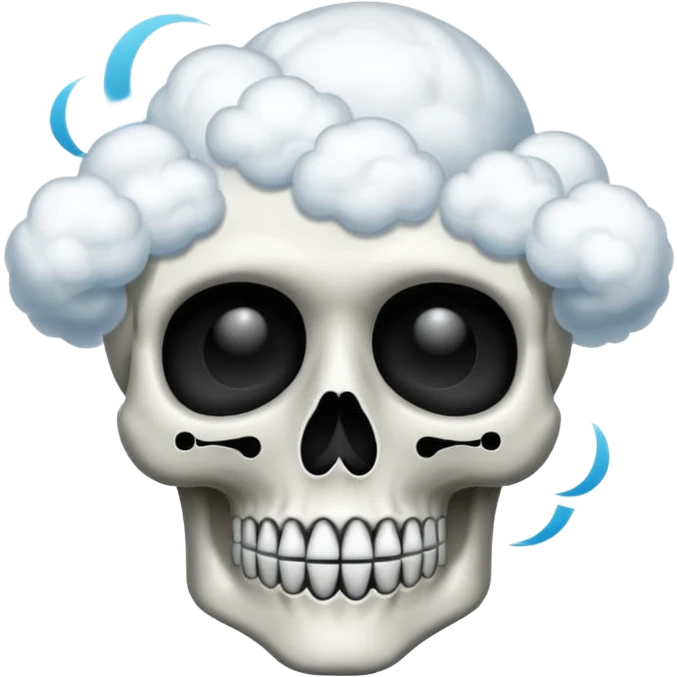 Calavera con nubes emoji