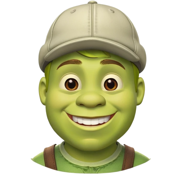 Шрек в кепке emoji