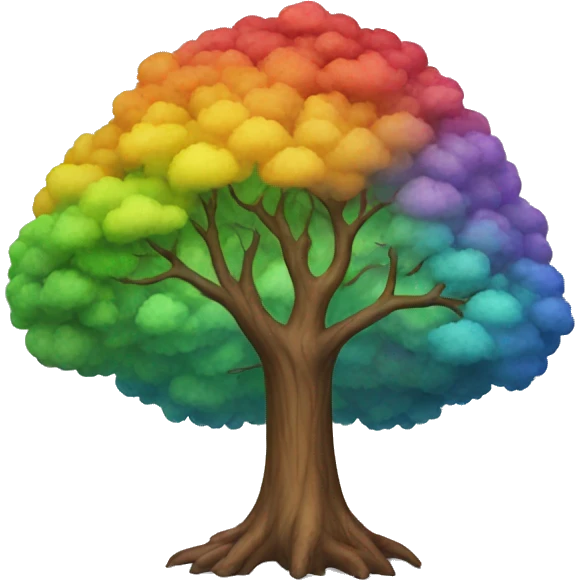 Rainbow tree emoji