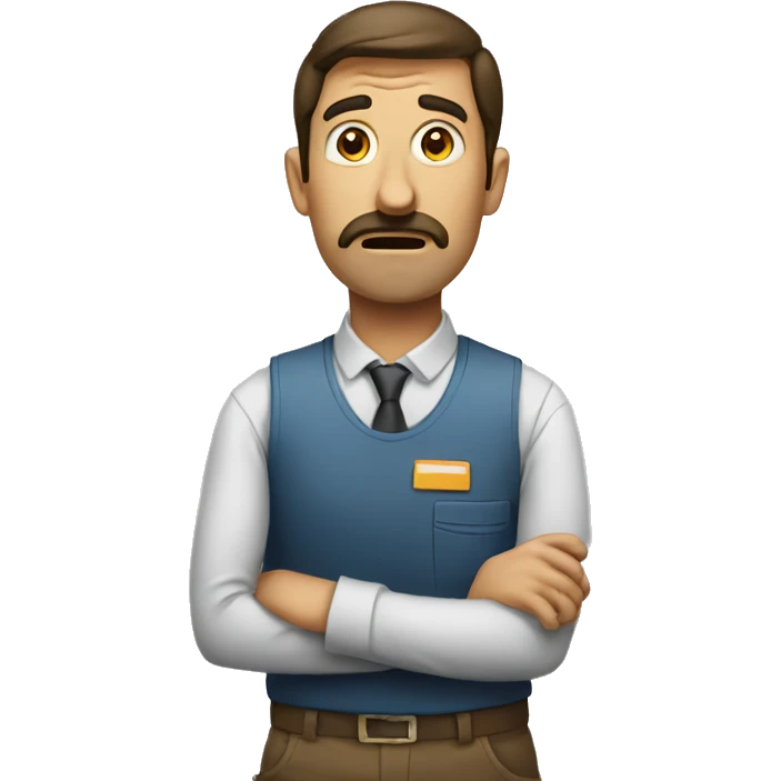 confused worker emoji