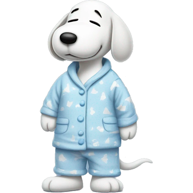 Snoopy in pajamas  emoji