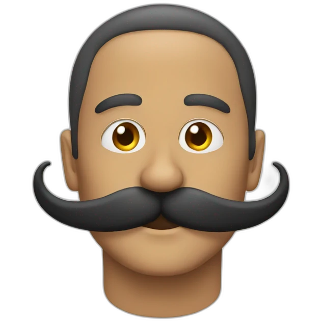 flying mustache emoji