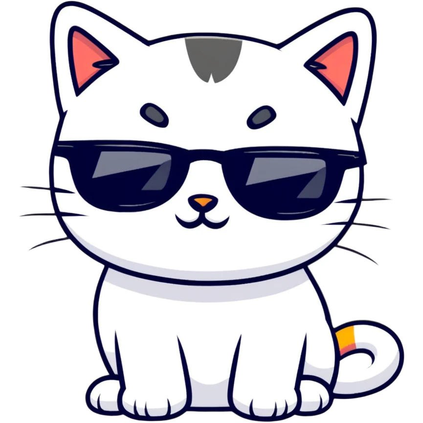 Cat with sunglasses emoji
