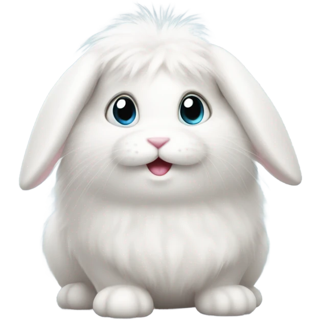 Fluffy marshmallow bunny emoji