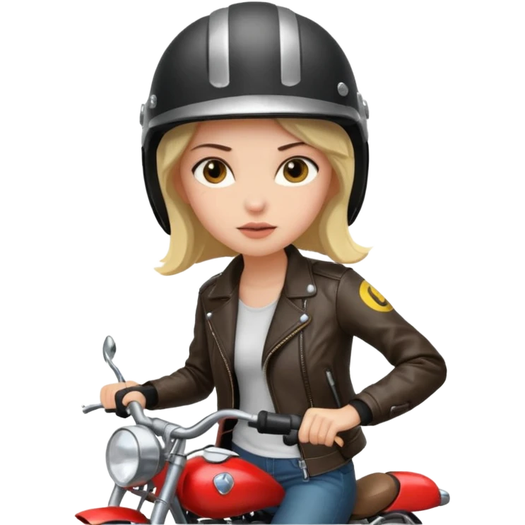 Wife being impatient on a bike emoji