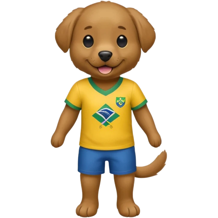 Labrador usando camisa do brasil full body  emoji