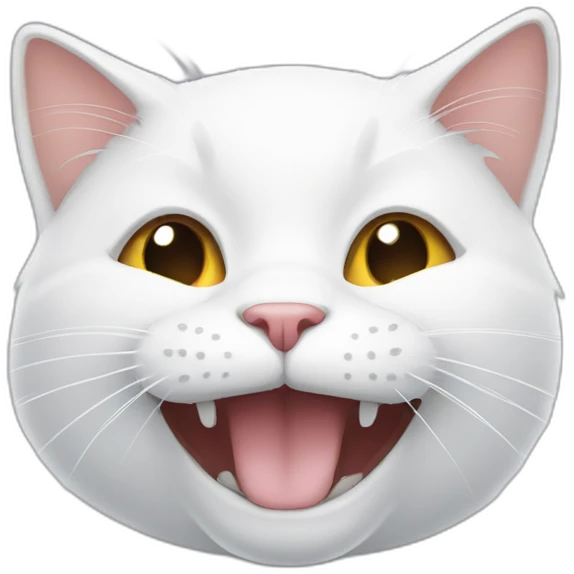 White cat smile  emoji