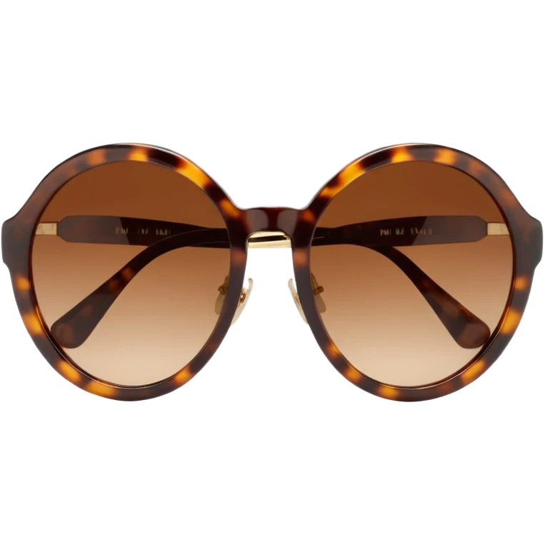 Miu Miu oval brown sunglasses emoji