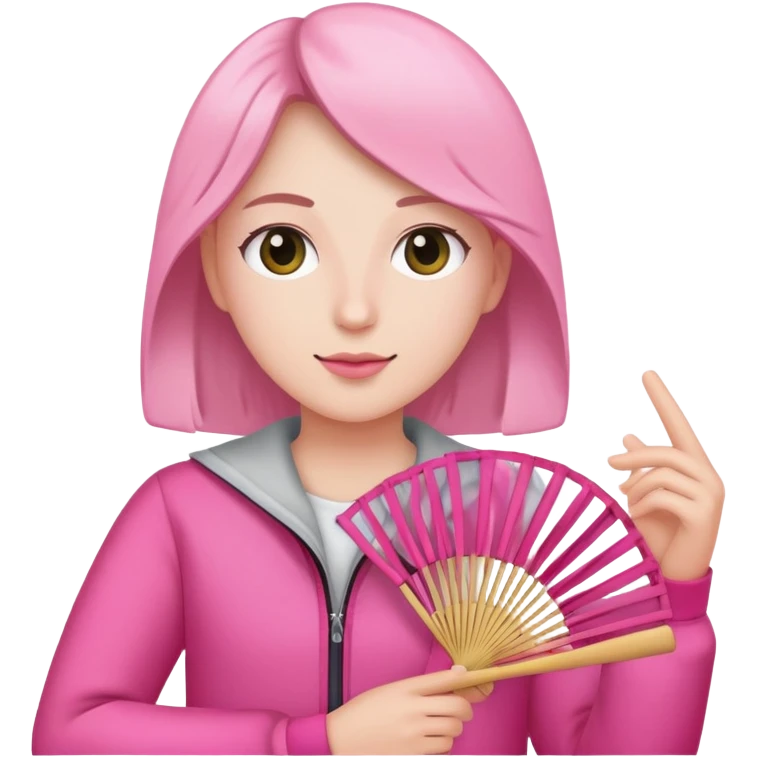 Fan at concert in pink  emoji