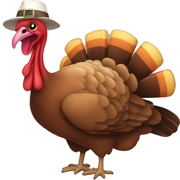 Tired turkey emoji