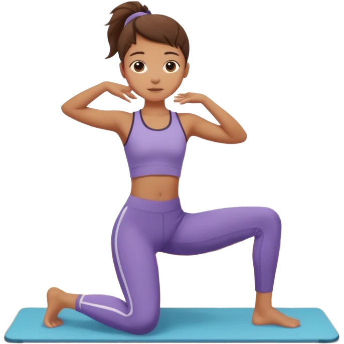 teenager doing pilates at home emoji