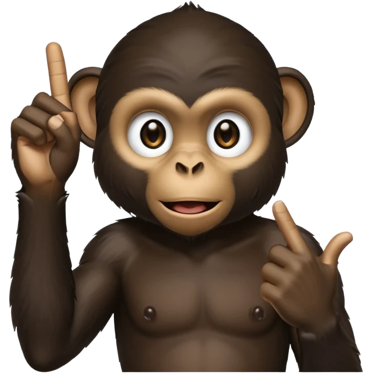black monkey holding the middlefinge with a speech bubble saying "apex" emoji