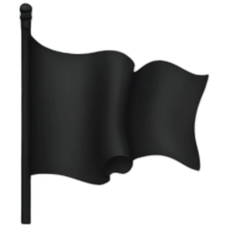 black flag with letters KM emoji