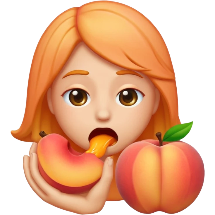 vomiting emoji with peach emoji