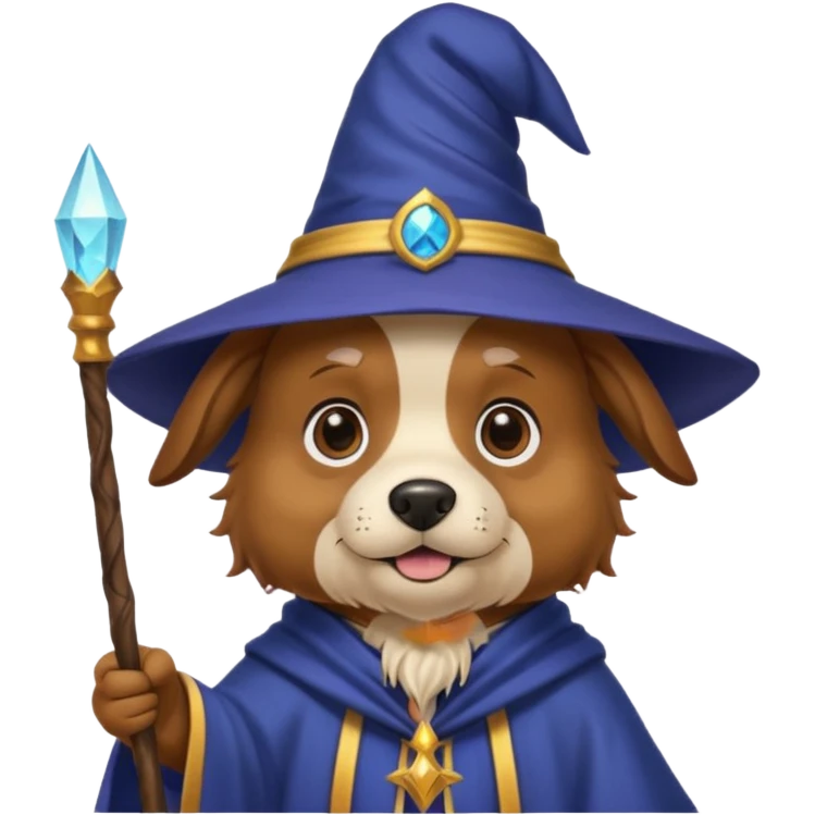 Dog wizard emoji