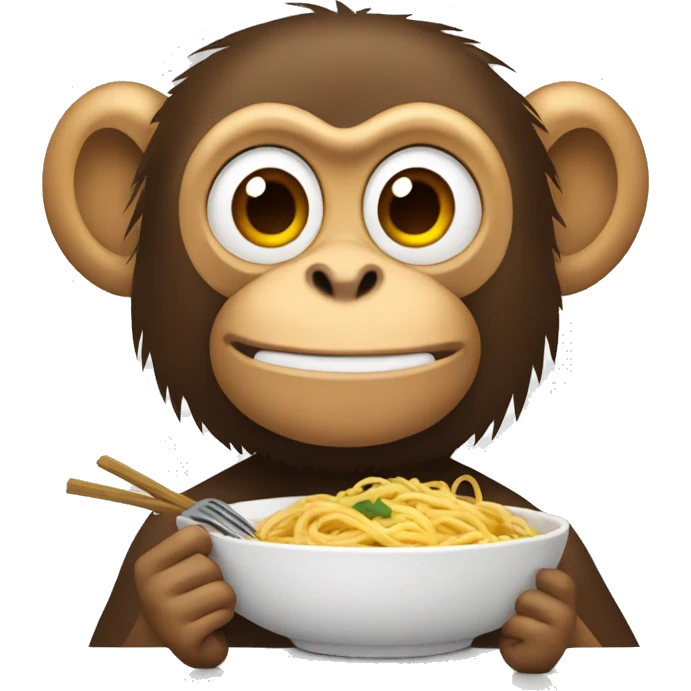 Monkey eating spaghetti  emoji