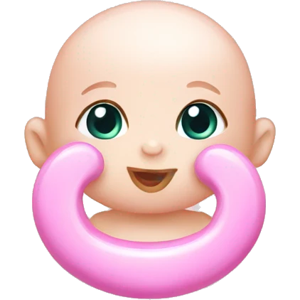 Rosa baby pacifier emoji