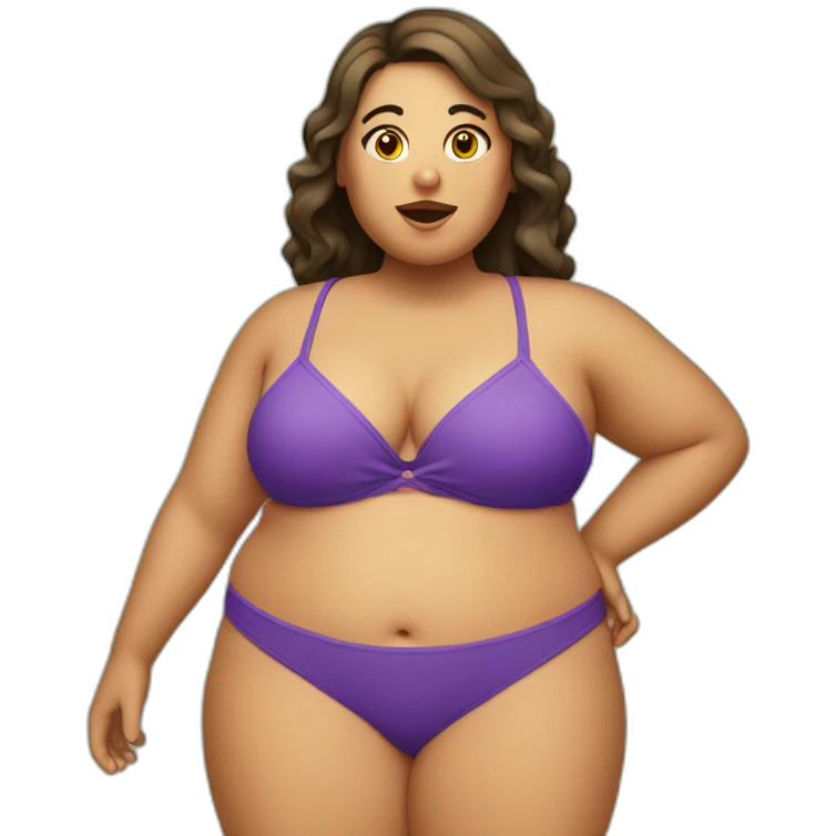 fat girl wearing bikini emoji