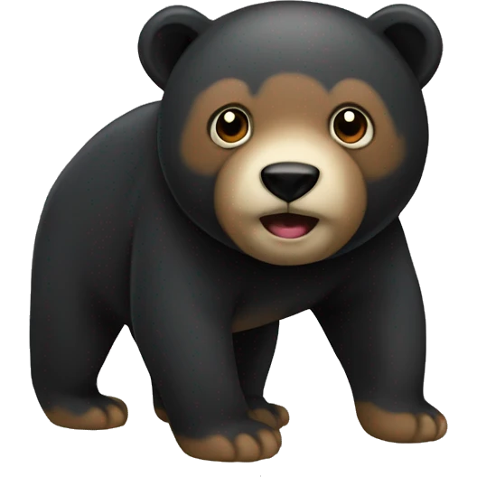 animal oso negro emoji