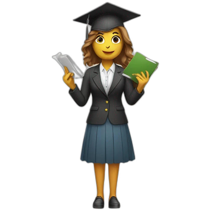 Eagle dressed as a female teacher emoji