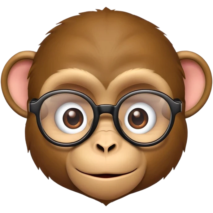 Monkey with glasses emoji