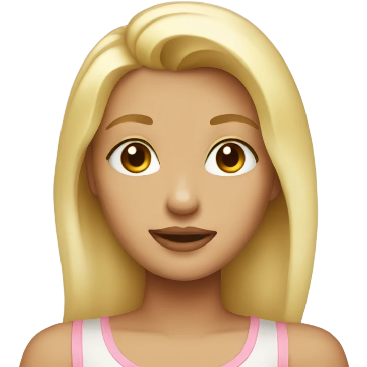 Blond girl with heart eyes emoji