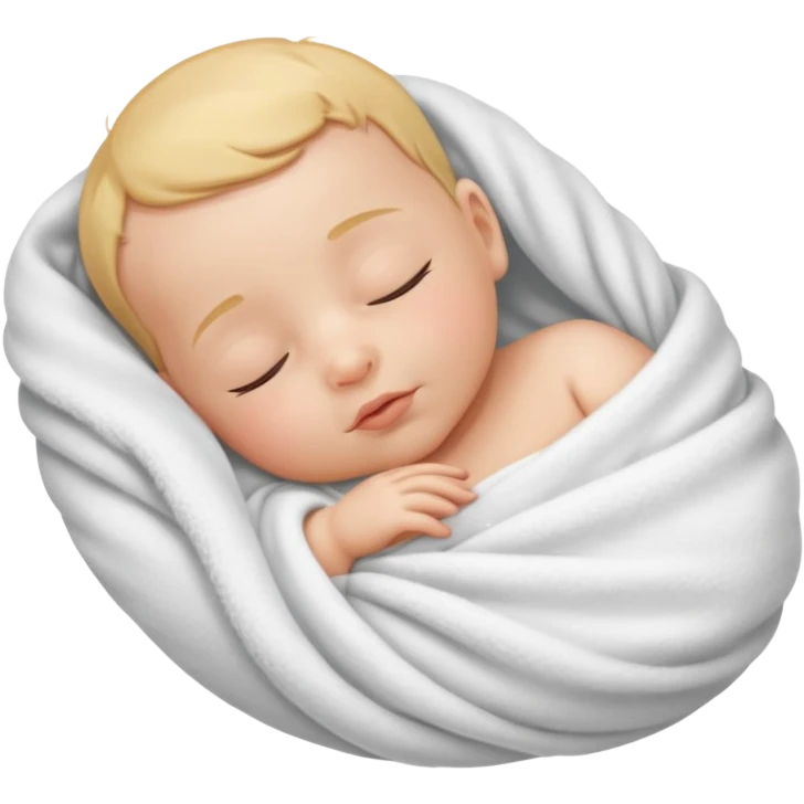 Baby sleeping in a blanket emoji