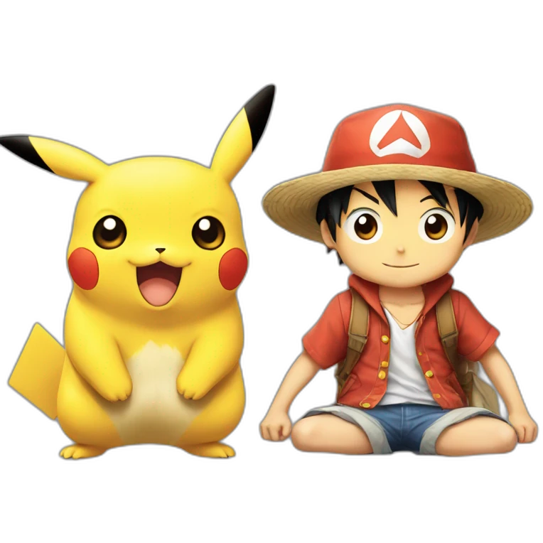 Pikachu et luffy emoji