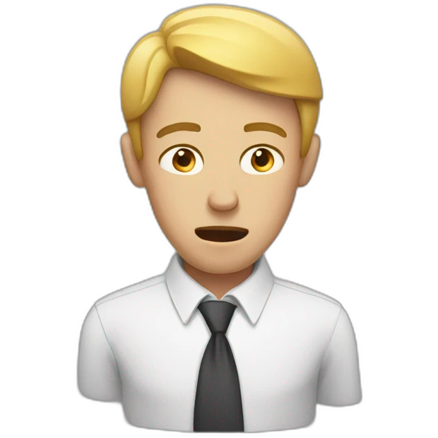 Stressed man emoji