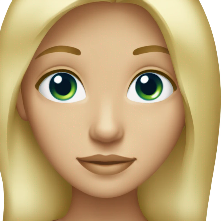 Blonde girl with blue-green eyes emoji