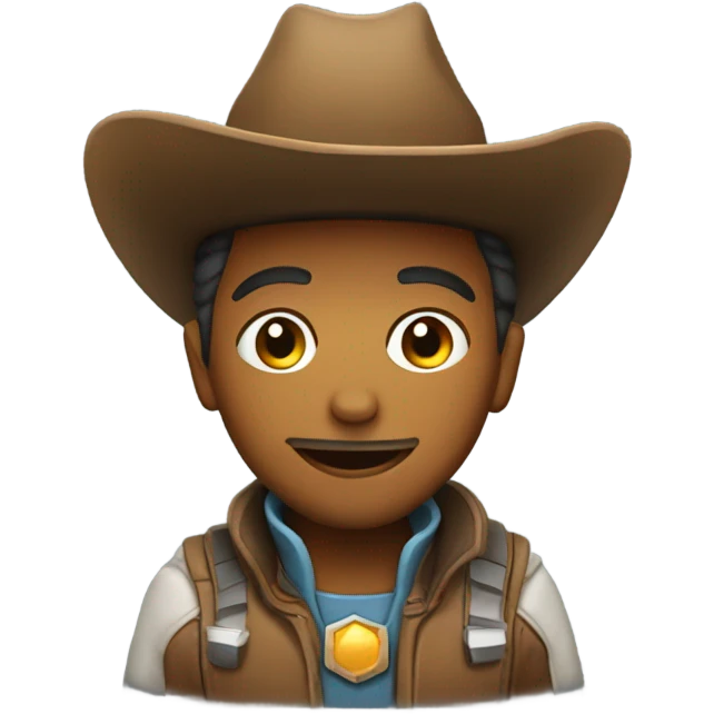 Cowboy in a spaceship emoji