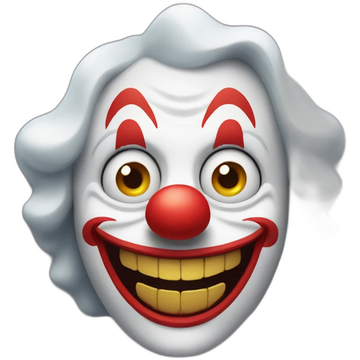 scary clown smiling emoji