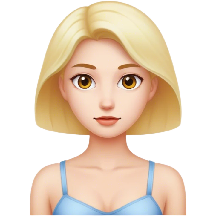 Woman with invisible clothes emoji