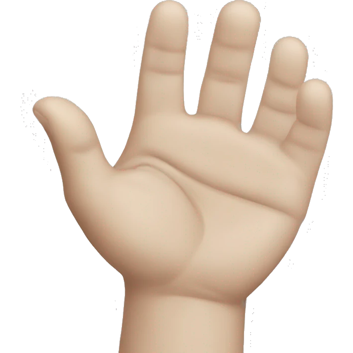 open palm prayer emoji with fingers in a grabbing position emoji