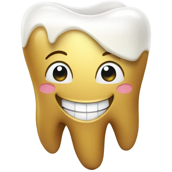 Golden tooth smiling  emoji