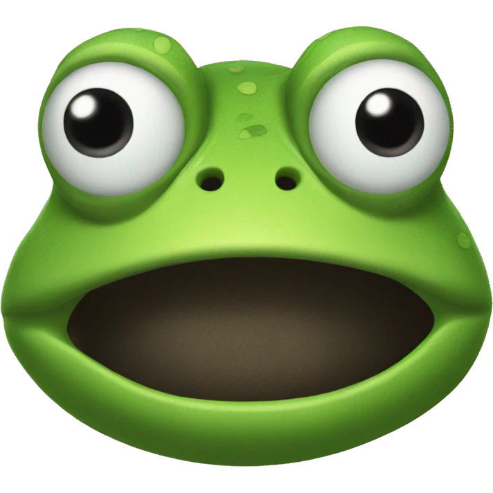 Frog doing the stone cold meme face emoji