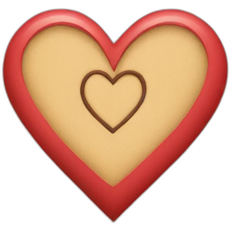 Heart shape letter emoji