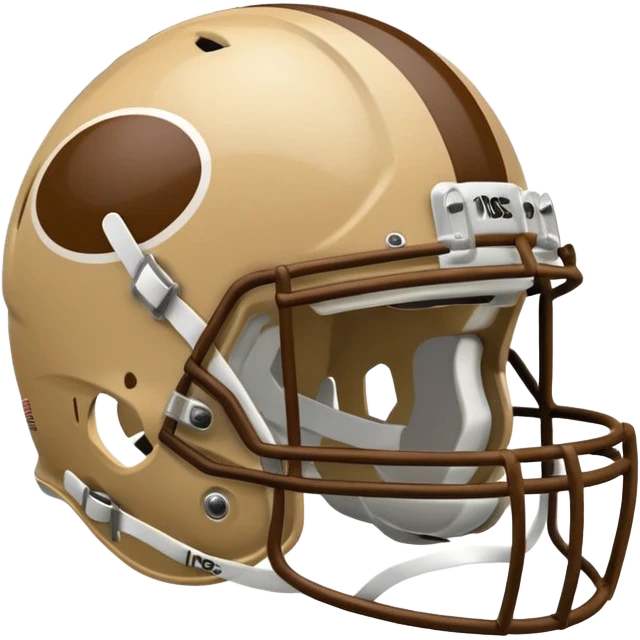 College football player helmet in light tan color  emoji