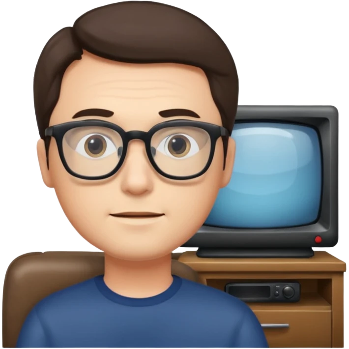 Televizyon izleyen adam emoji