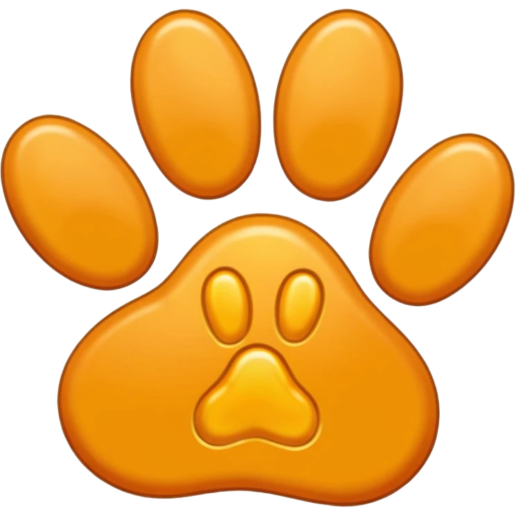 a very light pale yellow-orange pawprint emoji